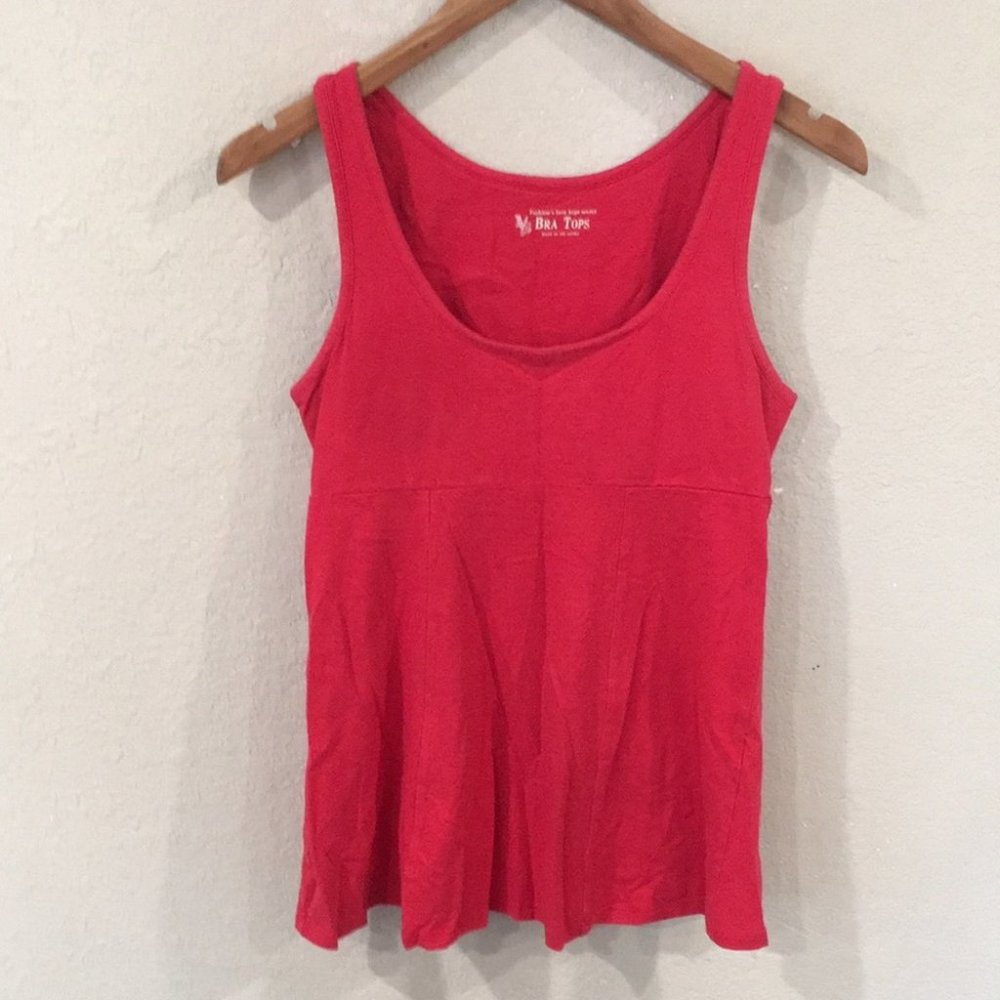 Bra Tops Women’s Activewear Fit & Flare Tank Top Peplum Built in Bra